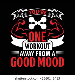 Gym fitness t-shirt design, Vector design for gym. 
