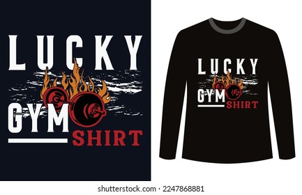 Gym Fitness t-shirts Design Lucky Gym shirt