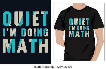 Gym Fitness t-shirts Design QUIET I’M DOING MATH