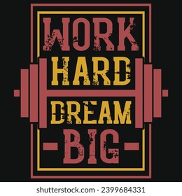 Gym or fitness typography or graphics tshirt design