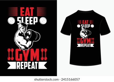 Gym and fitness typography vector