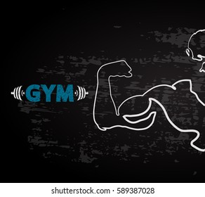 Gym and fitness vector design