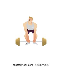 Gym and Fitness vector illustration. Modern flat design concept  on isolated background for website or print advertising. 

