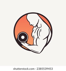 Gym Fitness Vector Minimalistic Logo