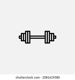 gym, fitness, weight, bodybuilding, exercise, dumbbell line icon, vector, illustration, logo template. Suitable for many purposes.