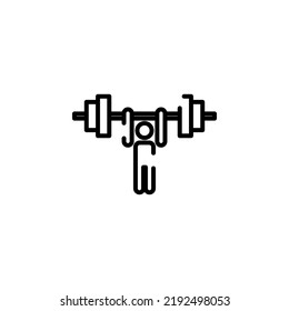 Gym, Fitness, Weight Dotted Line Icon Vector Illustration Logo Template. Suitable For Many Purposes.