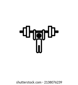 Gym, Fitness, Weight Solid Line Icon Vector Illustration Logo Template. Suitable For Many Purposes.