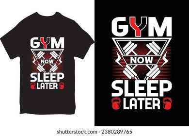 Gym, Fitness And Workout, Body building typography T Shirt Design Template