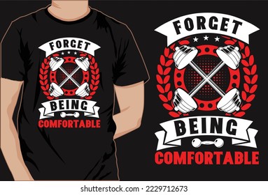 Gym fitness workout CrossFit Working hard vector t shirt design 
