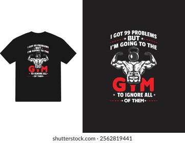 Gym, Fitness, Workout t shirt design