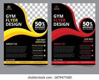 gym flyer design template background