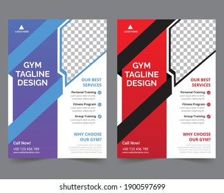 Gym flyer design template background