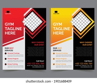 Gym flyer design template background