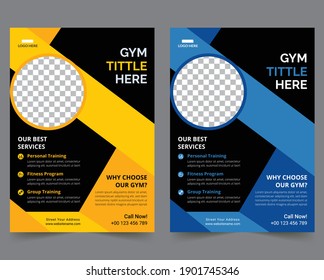 Gym flyer design template background
