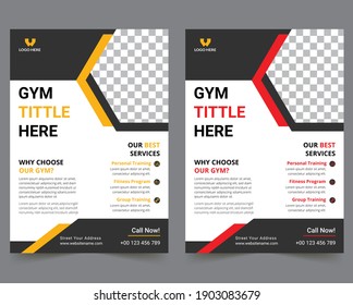 Gym flyer design template background