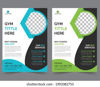 Gym flyer design template background