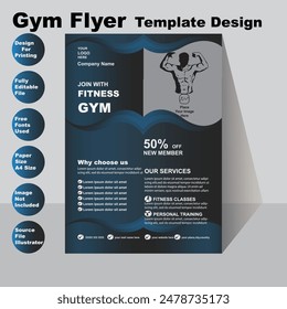 Gym Flyer Vorlage Design Für Ihr Business Vektorgrafik Flyer