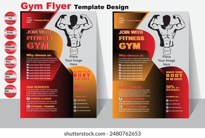 Gym Flyer Vorlage Design Für Ihr Business Vektorgrafik Flyer