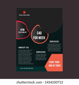 Gym flyer template, fitness flyer