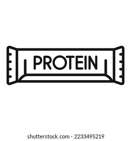 Gym food icon outline vector. Protein nutrition. Sport pack