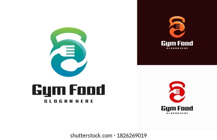 Gym food logo designs concept vector, Gym Nutrition logo vector