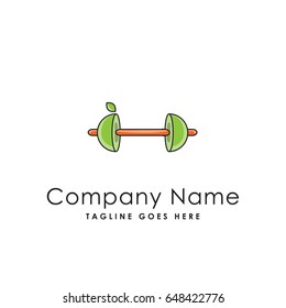 gym fruits logo icon design template