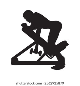 Gym Girl Vector Design Black