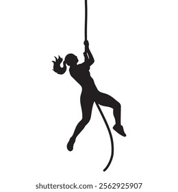 Gym Girl Vector Design Black