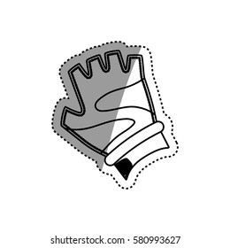 Gym glove accesorie icon vector illustration graphic design