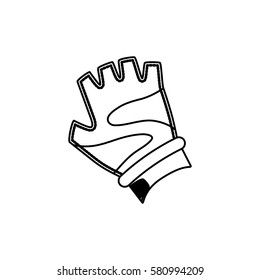 Gym glove accesorie icon vector illustration graphic design