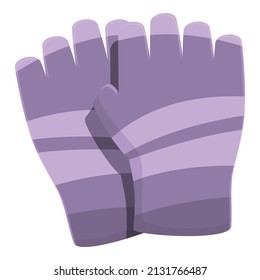 Gym gloves icon cartoon vector. Sport fitness. Workout cardio
