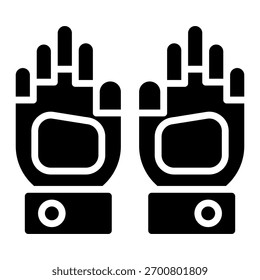 Elemento de icono de guantes de gimnasio para diseño