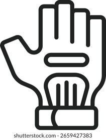 Guantes de gimnasio icono de Imagen de Vector. Adecuado para App móviles, App de Web y medios impresos.