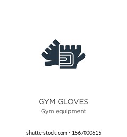 Gym gloves icon vector. Trendy flat gym gloves icon from gym equipment collection isolated on white background. Vector illustration can be used for web and mobile graphic design, logo, eps10