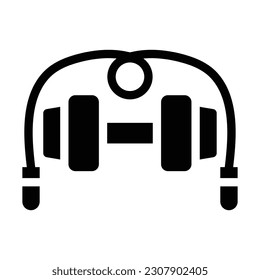 gym glyph icon illustration vector graphic