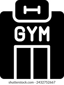 gym glyph icon illustration vector