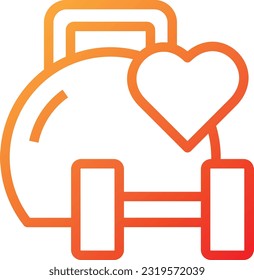 Gym Gradient Icon - Single Icon, Vector 