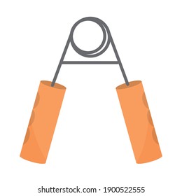 gym hand expander equipment in flat style vector illustration