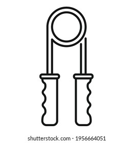 Gym hand training tool icon. Outline Gym hand training tool vector icon for web design isolated on white background