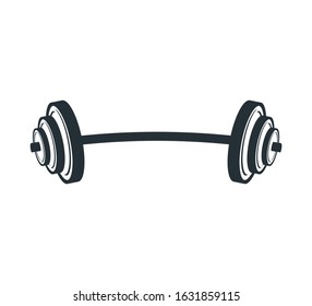 gym heavy weight lift barbel vector logo design template