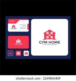 gym home logo design template