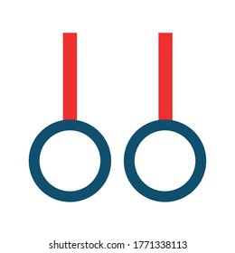 gym hoops flat style icon design, Sport hobby competition and game theme Vector illustration