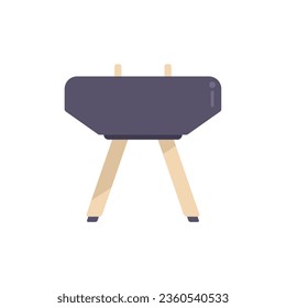 Gym horse icon flat vector. Sport children. Room equipment isolated
