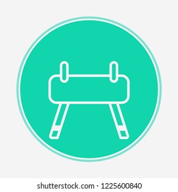 Gym horse vector icon sign symbol