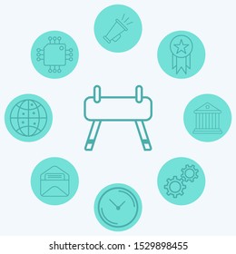 Gym horse vector icon sign symbol