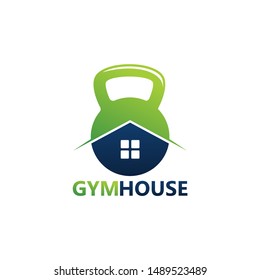 Gym House Logo Template Design Vector, Emblem, Design Concept, Creative Symbol, Icon