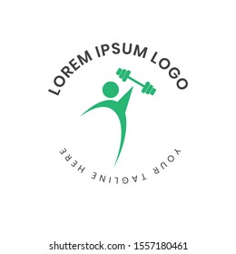 Gym Human Health Logo Template Design