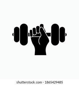 Gym Icon. Bodybuilder Equipment Symbol - Vector.