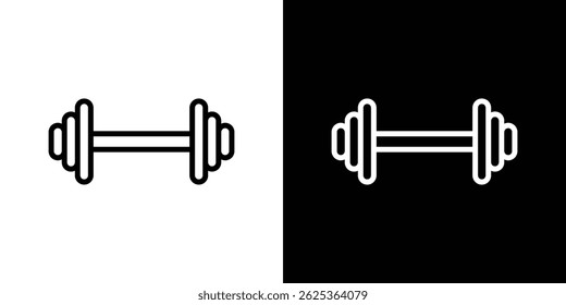 Icono de gimnasio concepto de trazo sobre fondo blanco
