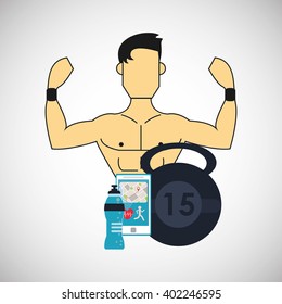 Gym icon design , vector illustration
